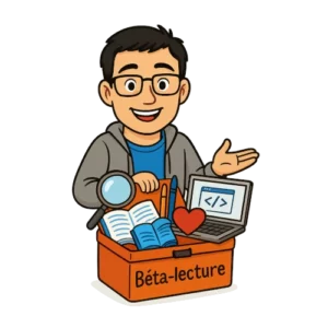L'avatar du bêta-lecteur du Manuscrit Orphelin présente des outils pour respecter sa méthodologie de bêta-lecture