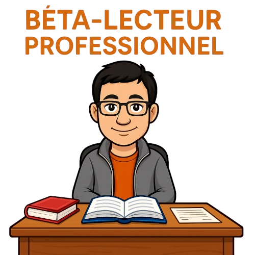 Avatar beta-lecteur professionnel Le bêta-lecteur professionnel du Manuscrit Orphelin est assis à son bureau