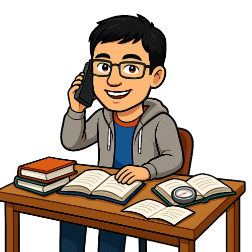 Avatar beta-lecteur quand faire appel à un bêta-lecteur Le bêta-lecteur du Manuscrit Orphelin est assis à son bureau en train de parler au téléphone avec un auteur