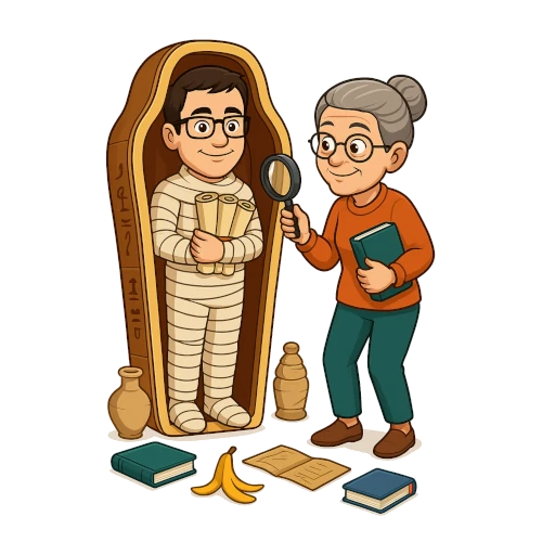 Avatar beta-lecteur trouver un bêta-lecteur fiable Une autrice explore différents lieux pour trouver un bêta-lecteur fiable. Elle tombe sur le bêta-lecteur du Manuscrit Orphelin qui est dans un sarcophage