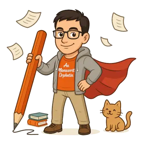 Avatar beta-lecteur debout crayon cape de heros